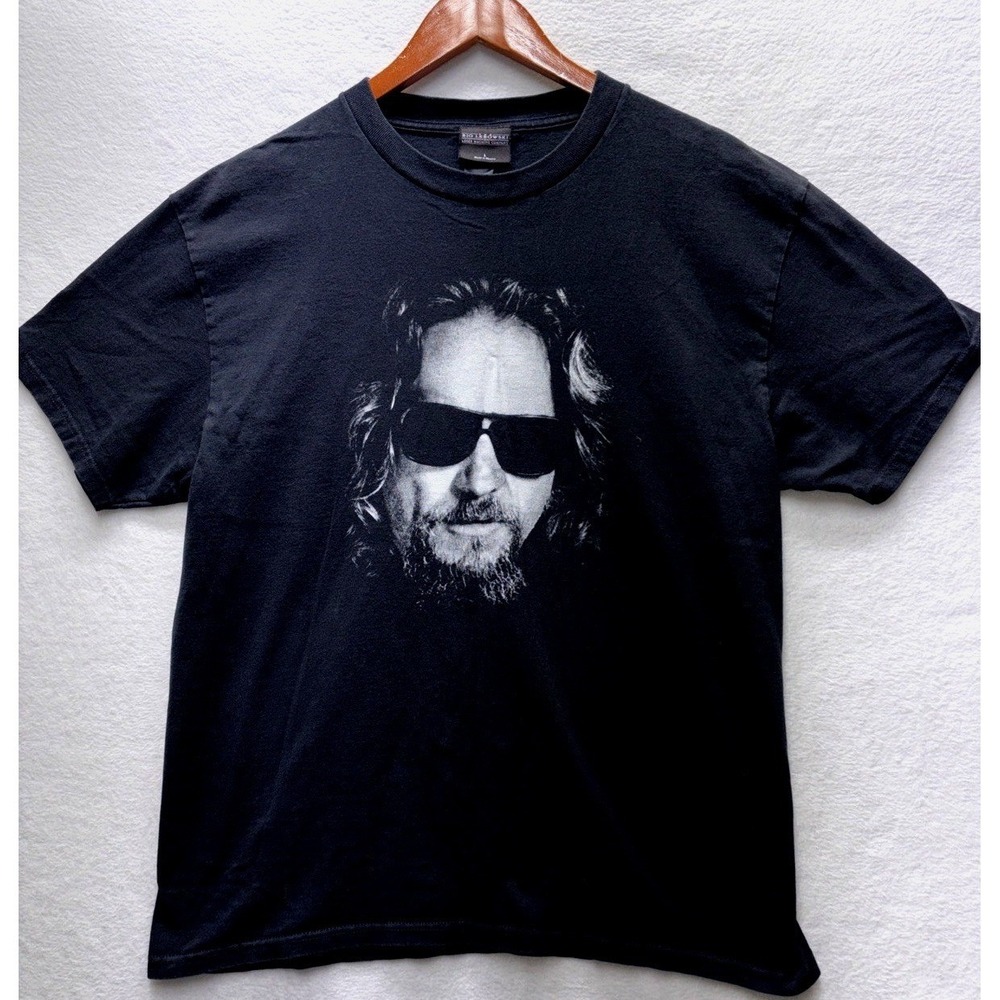 Loser Machine Big Lebowski T-shirt Size L Black The Dude Tee Strikes & Gutters